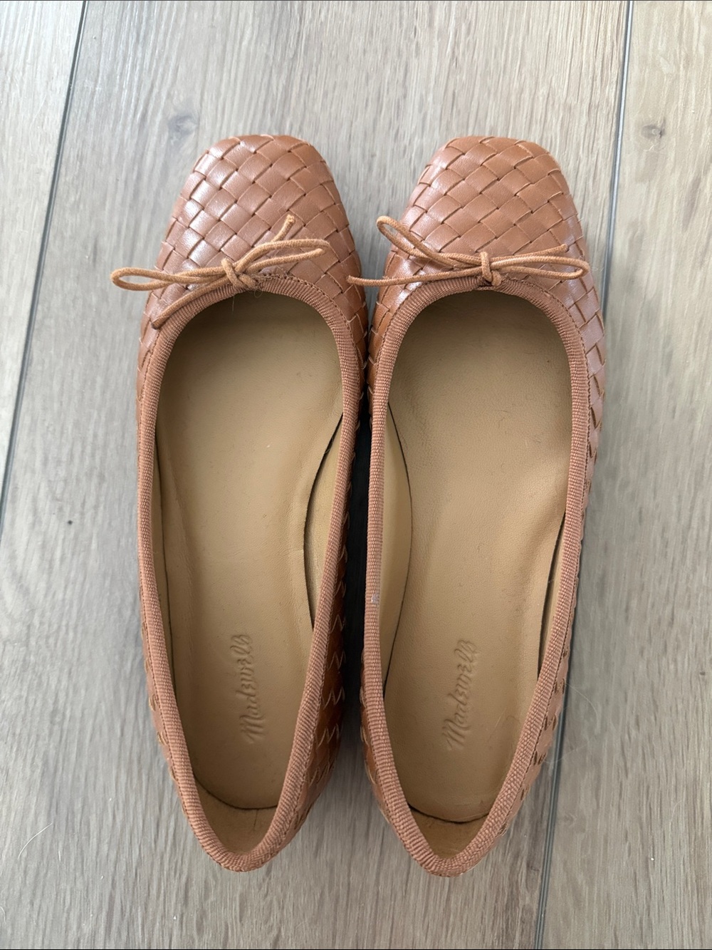 Madewell Woven Ballet Flats in Tan / Brown 6.5  NWOT